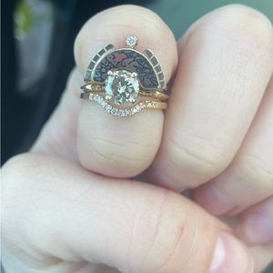 COPY - Young in the Mountains Galaxy Diamond & Dinosaur Bone Inlay